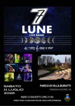 7 Lune concerto rock pop - 11 luglio 2026 - Villa Buratti Peseggia