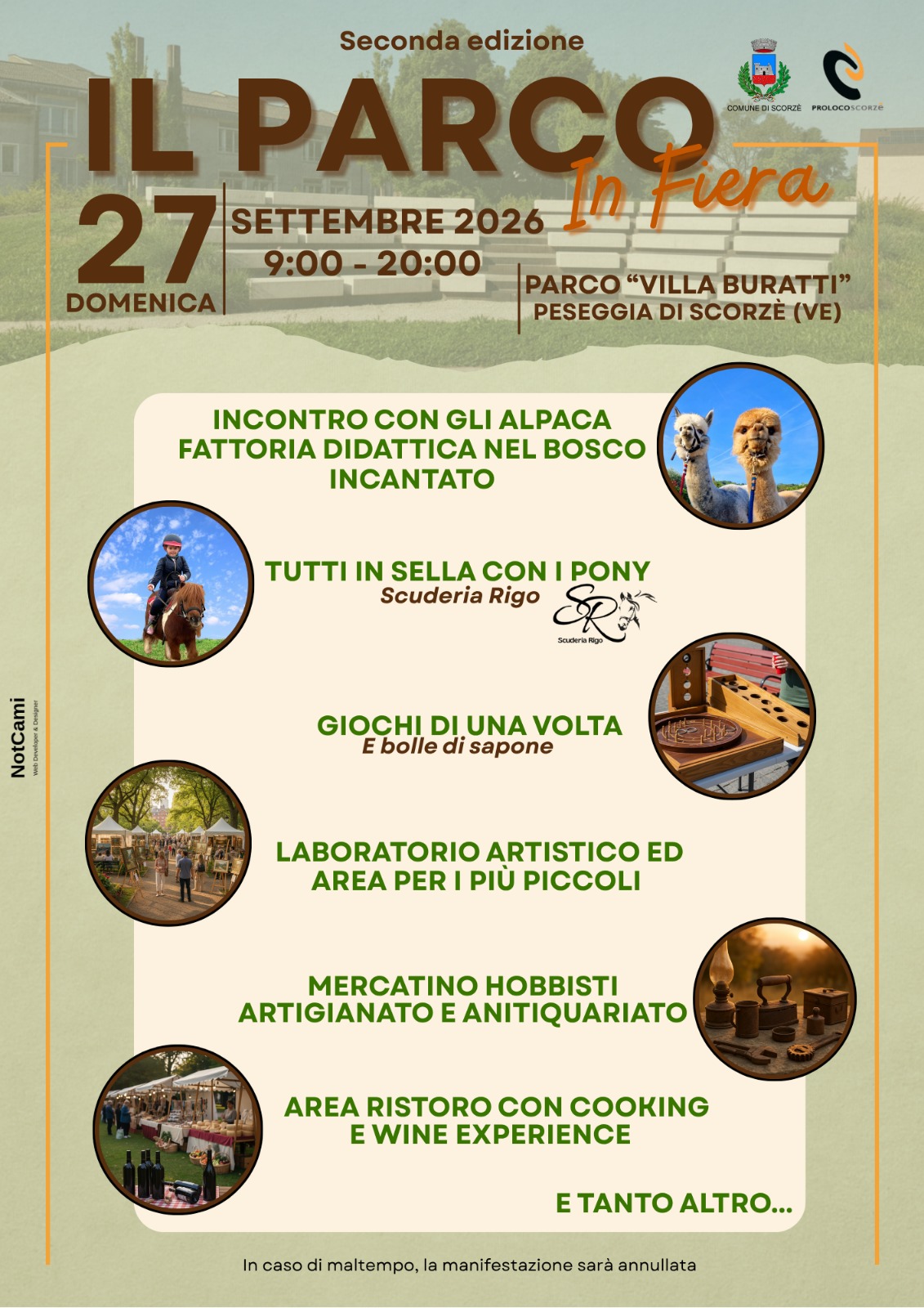 Il Parco in Fiera mercatino e attività famiglie - 27 settembre 2026 - Villa Buratti Peseggia